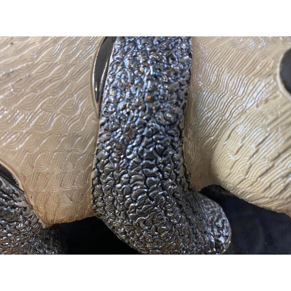 Large Adult De Rosa Rinconada Panda Figurine 17 cm x 10cm Ceramic Gold - Picture 9 of 12